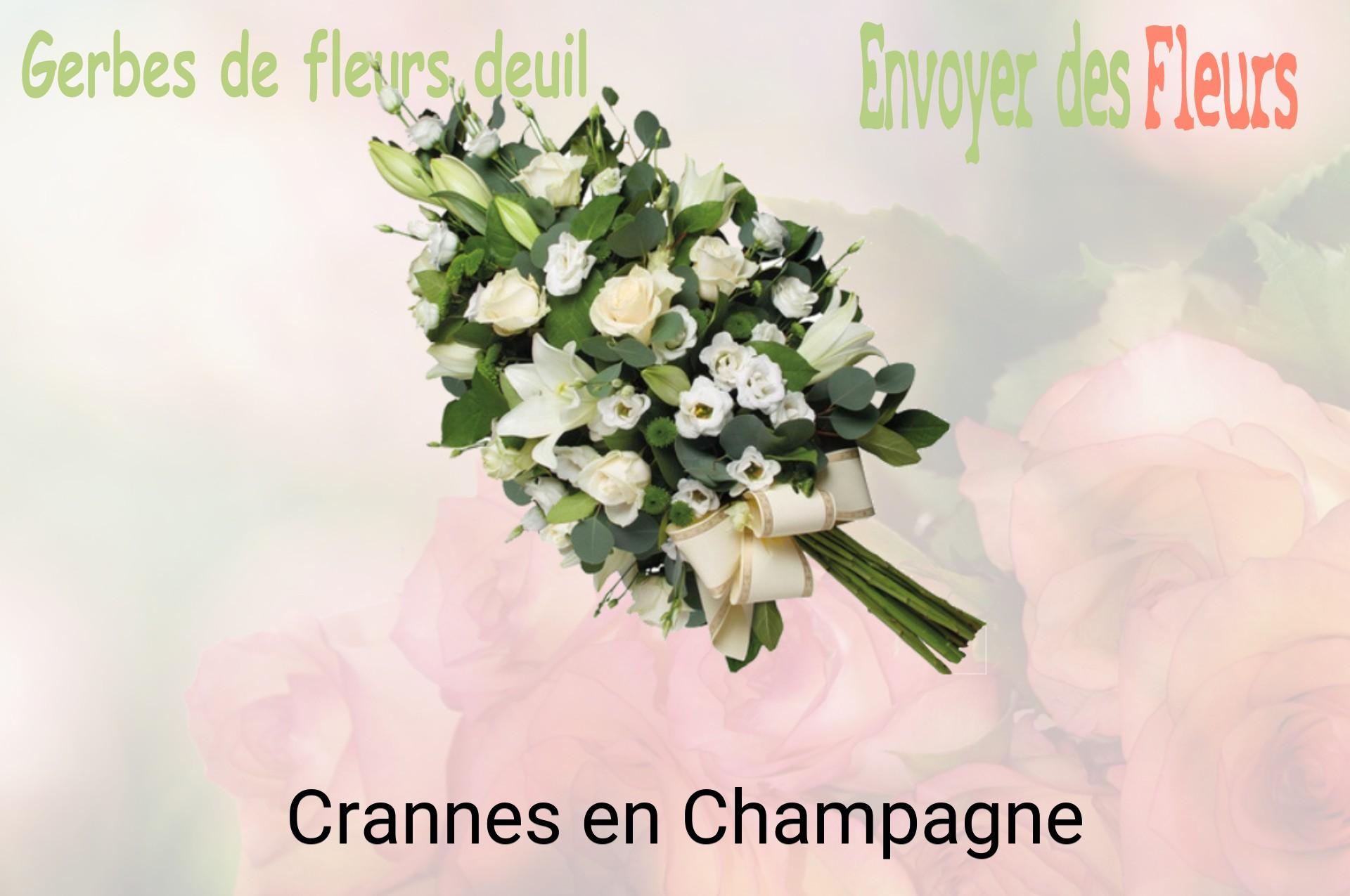 Gerbe de fleurs de deuil livrée à Crannes-en-Champagne